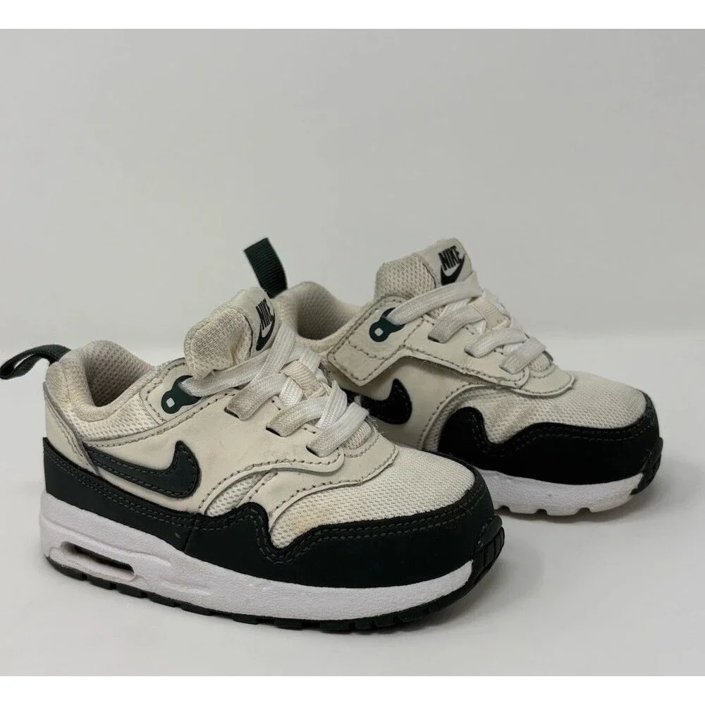 Nike Air Max 1 EasyOn Toddler Size 6C DZ3309-108 White Stadium Green